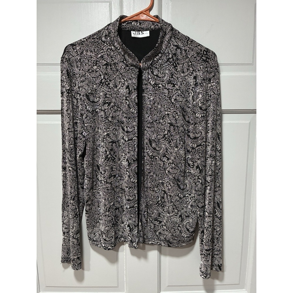 J.B.S. LTD Women Cardigan Size Medium Long Sleeves Office Party Lined Stretchy